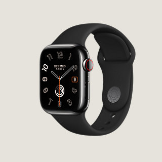 Series 9太空黑色錶殼& Apple Watch Hermès 41 mm Single Tour錶帶